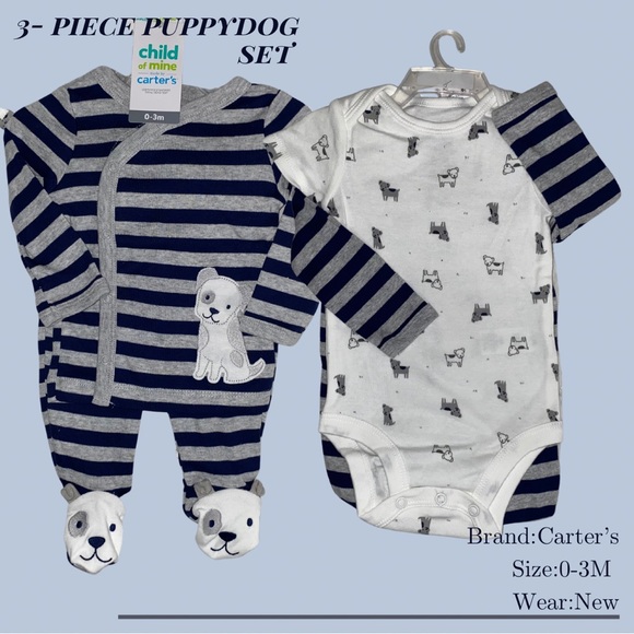 Other - Baby Puppy Dog 3-Piece Set